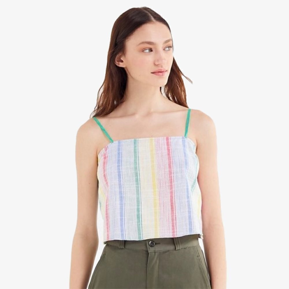 Urban Outfitters Rainbow Crop Tank Top Size S